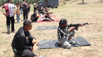 Latihan Bersama Polres Aceh Tenggara dan Perbakin, Tingkatkan Profesionalisme dan Kemahiran Menembak Personel