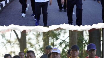 Peringati HUT Bhayangkara ke-80 Bupati dan Wakil Bupati Karo Ikut Gerak Jalan Santai