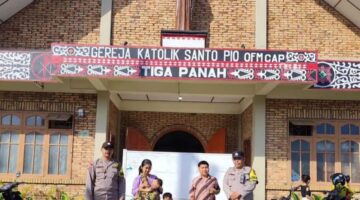 Polsek Tigapanah Gelar Minggu Kasih dan Pengamanan Ibadah, Ajak Jemaat Jaga Kamtibmas