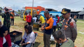 Kapolres Karo Cek Pengungsian Sinabung, Pastikan Dapur Umum dan Kebutuhan Warga Terlayani