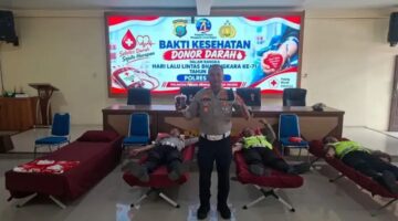 Sambut HUT Lalu Lintas Bhayangkara ke-71, Satlantas Polres Karo Gelar Donor Darah