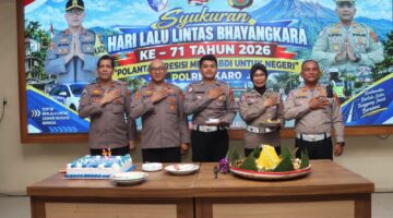Polres Karo Gelar Syukuran Hari Jadi Lalu Lintas ke-71