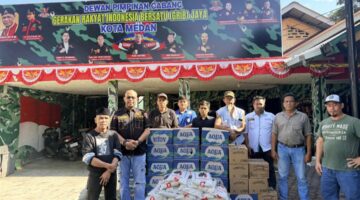 Konsisten Bagi Makanan Gratis Selama 2 Tahun, DPC GRIB Jaya Medan Terima Bantuan dari Logistik Hamba Allah