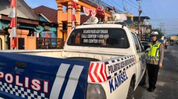 Polisi Bersama Masyarakat, Satlantas Polres Aceh Tenggara Gelar Polisi Meupep-Pep, Edukasi Keselamatan di Pagi Hari