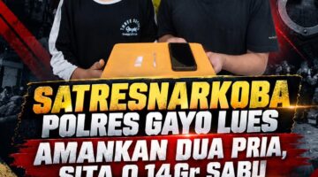 Satresnarkoba Polres Gayo Lues Amankan Dua Pria, Sita 0,14 Gram Sabu Blangkejeren, 15 Oktober 2026
