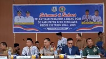 BUPATI ACEH TENGGARA LANTIK 16 KETUA CABANG PGRI PERIODE 2024–2029, DORONG PENINGKATAN MUTU PENDIDIKAN