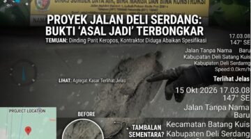 Gawat! Proyek Perluasan Jalan di Dusun 8 Desa Durian Deli Serdang Diduga Dikerjakan Asal Jadi, Dinding Parit Keropos dan Mudah Runtuh
